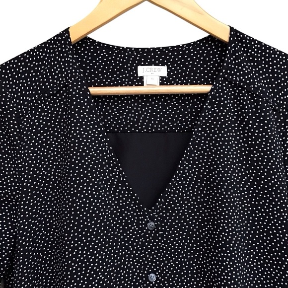 J Crew Black White Polka Dot Shift Dress  Size XS - Picture 10 of 11